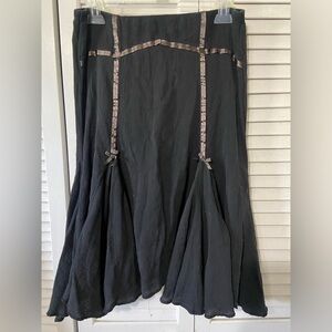 🗝️ Morbid Threads black gauze handkerchief hem skirt size medium 🗝️